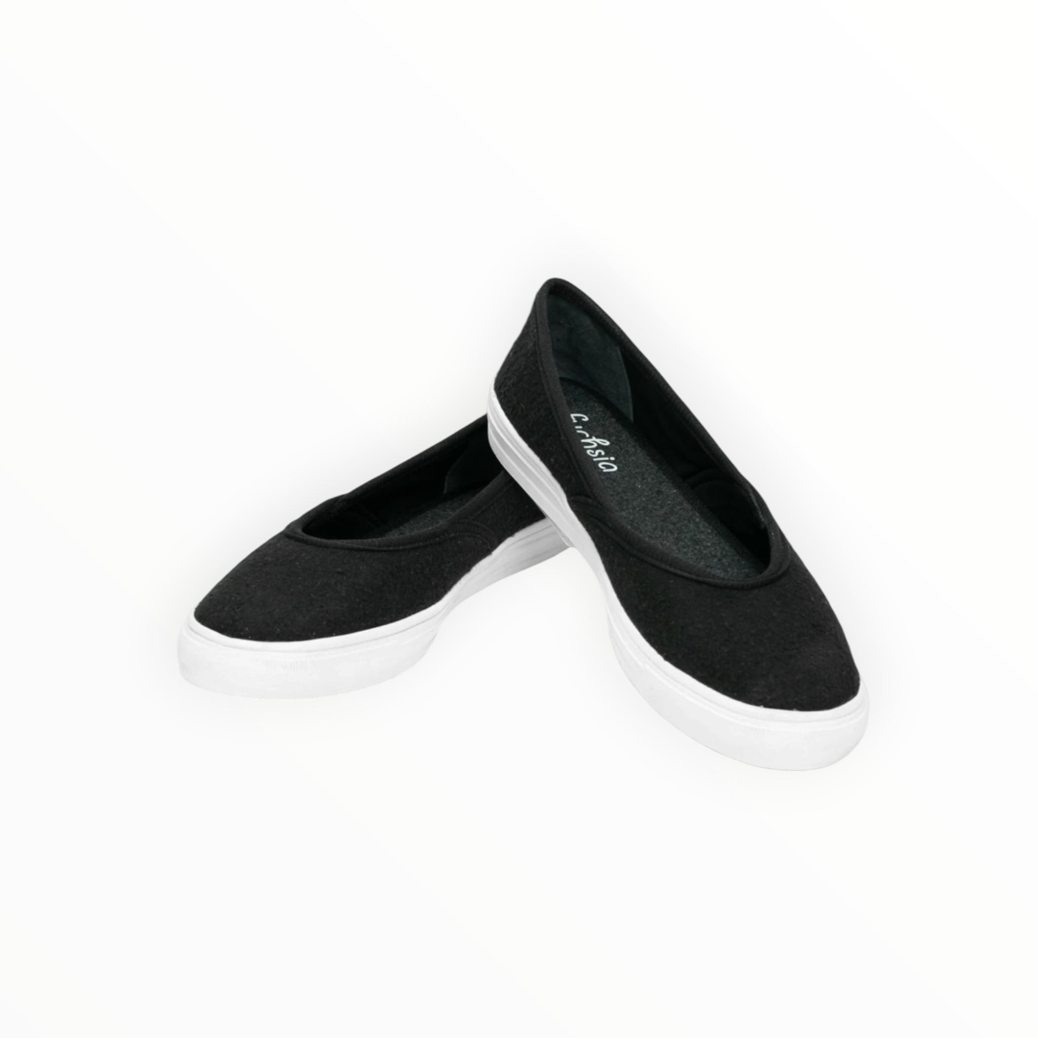 FUCHSIA Crossover Flats - Black