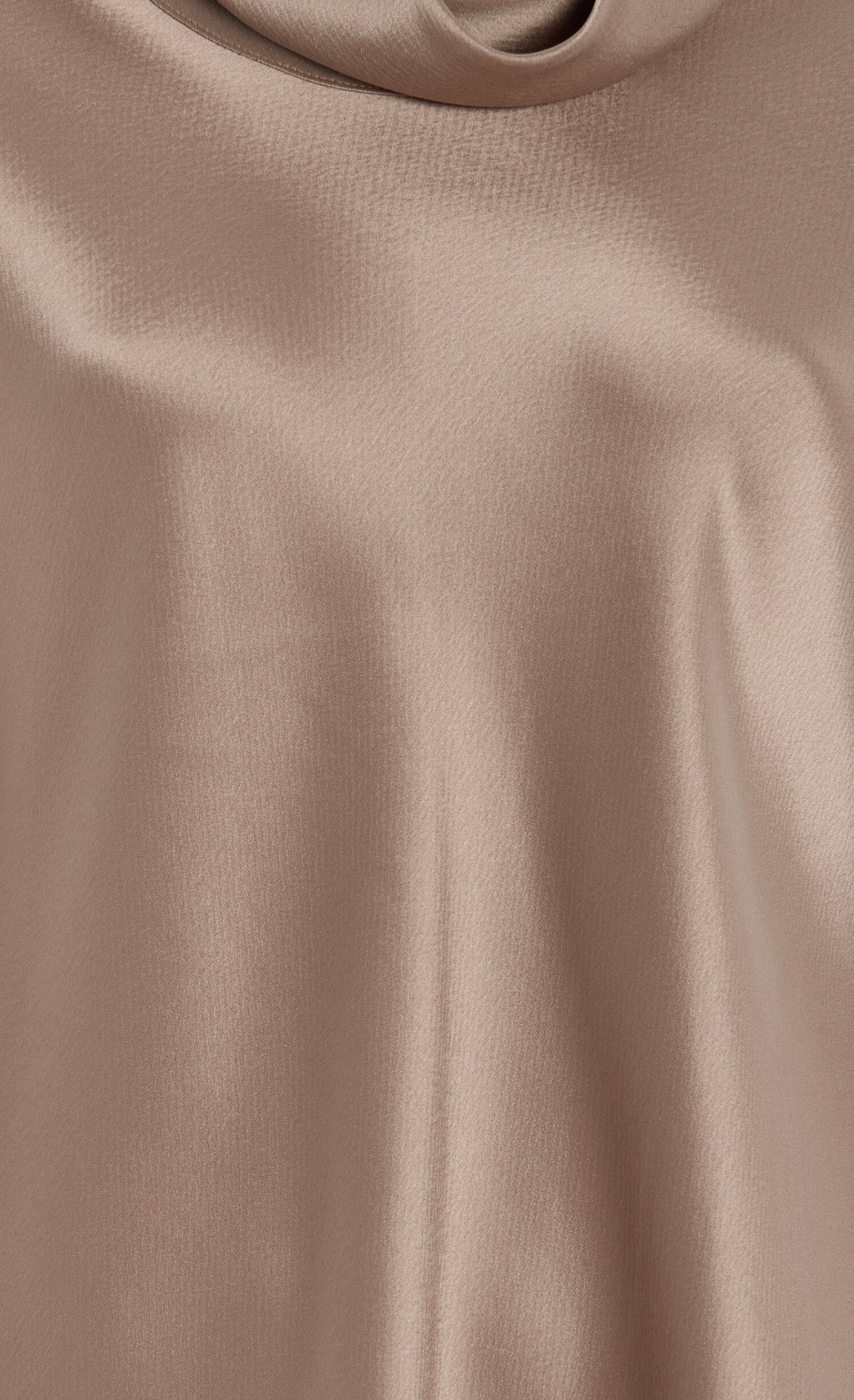 LESET Barb Draped Satin Top - Taupe
