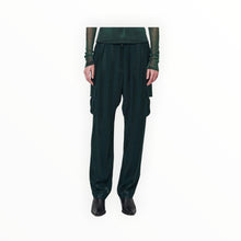 Raquel Allegra Satin Stripe Carly Pant - Pine