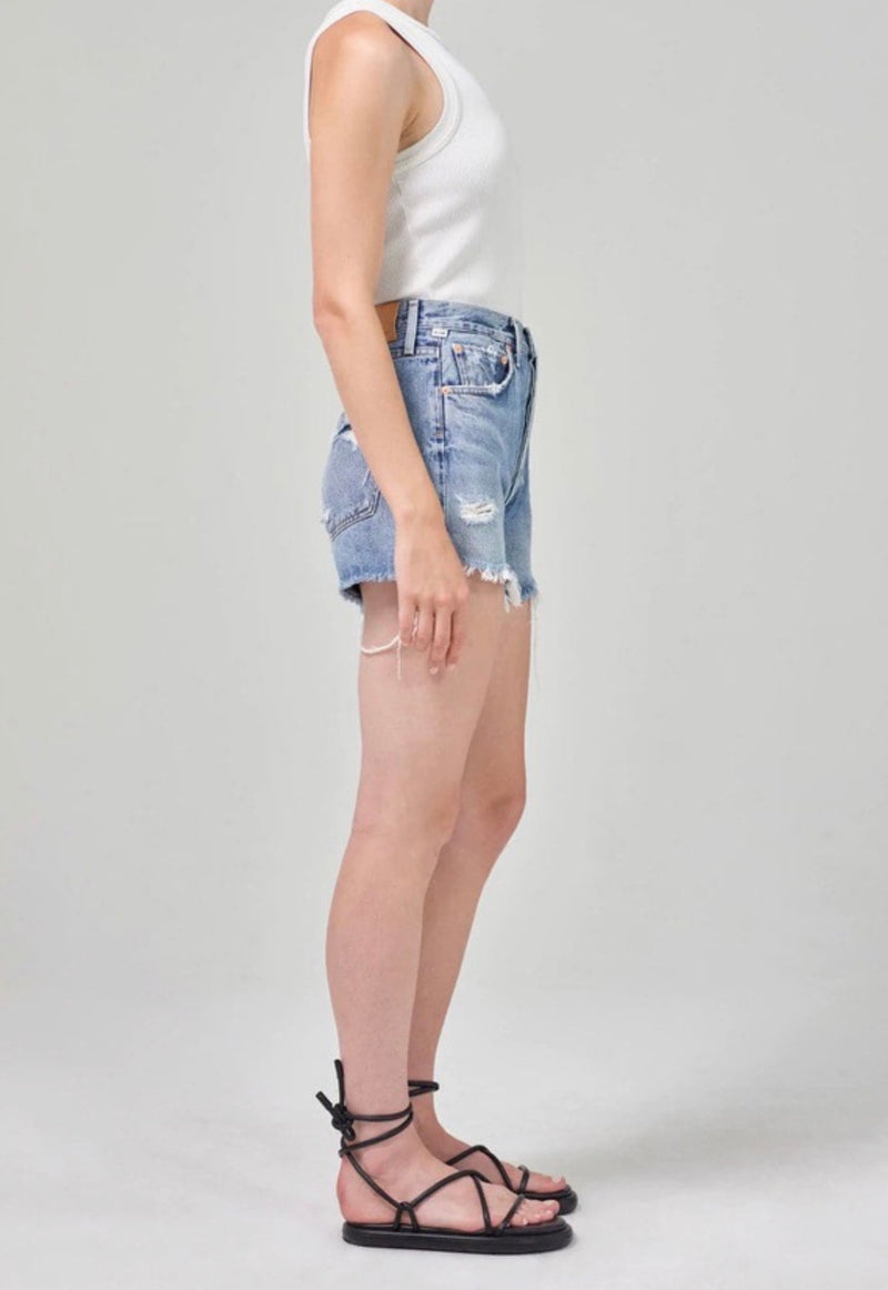 Citizens of Humanity Marlow Frayed Denim Shorts - Cape Cod