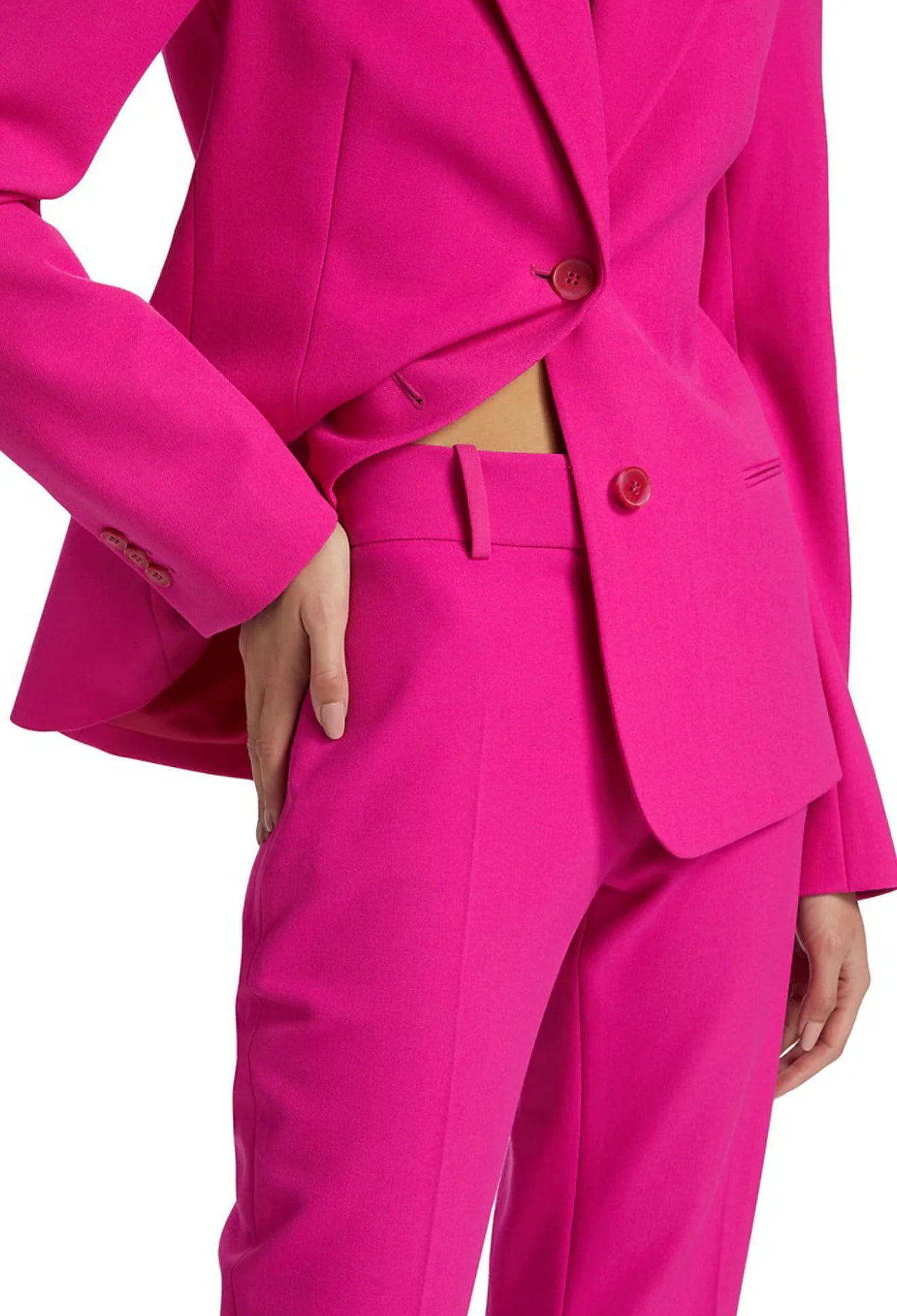 Frame Le Crop Mini Boot Trouser - Fuchsia