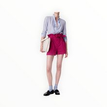 Vanessa Bruno Adriel Cotton High Rise Shorts - Lie de Vin