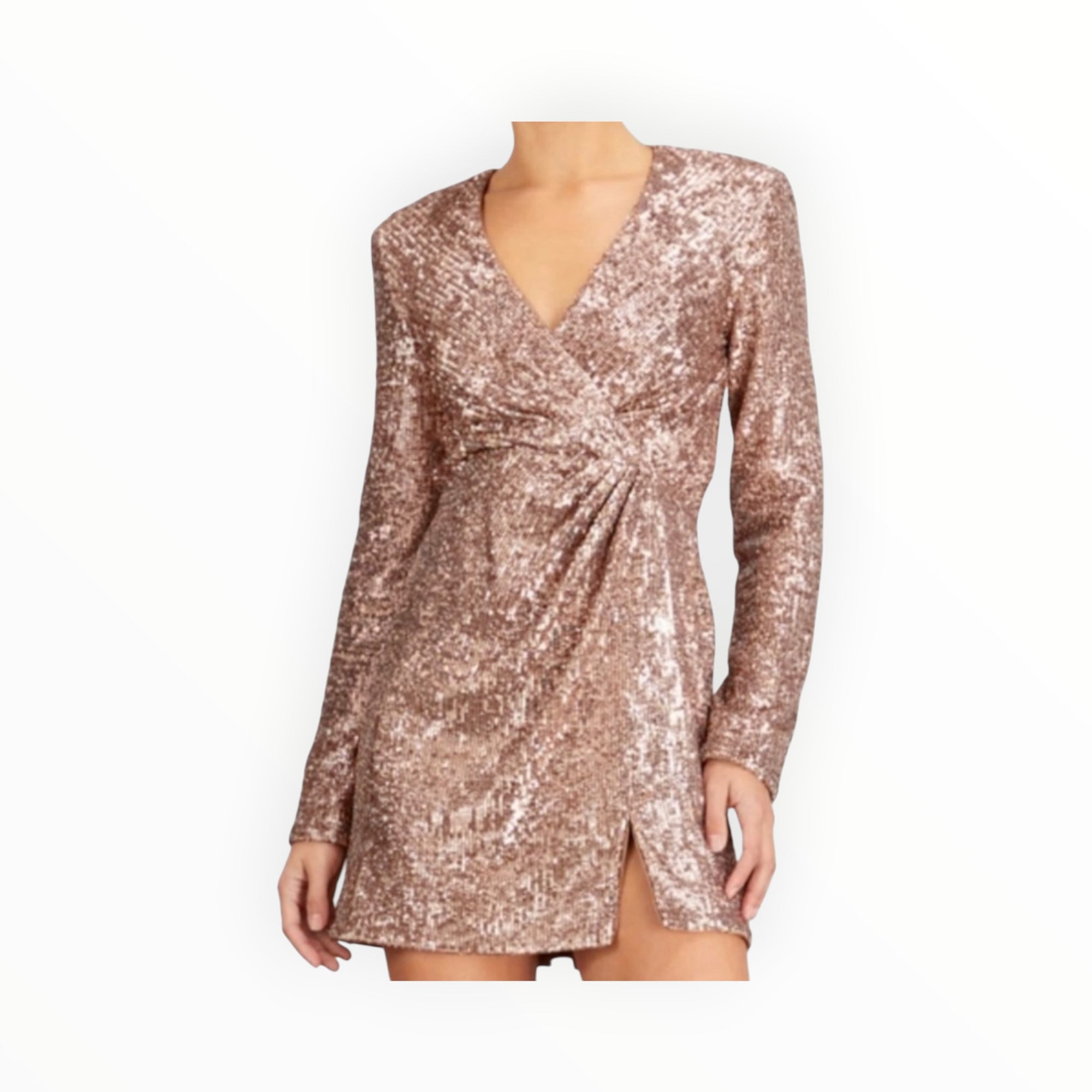 Jonathan Simkhai Monty Hammered Sequin Blazer Mini Dress - Latte