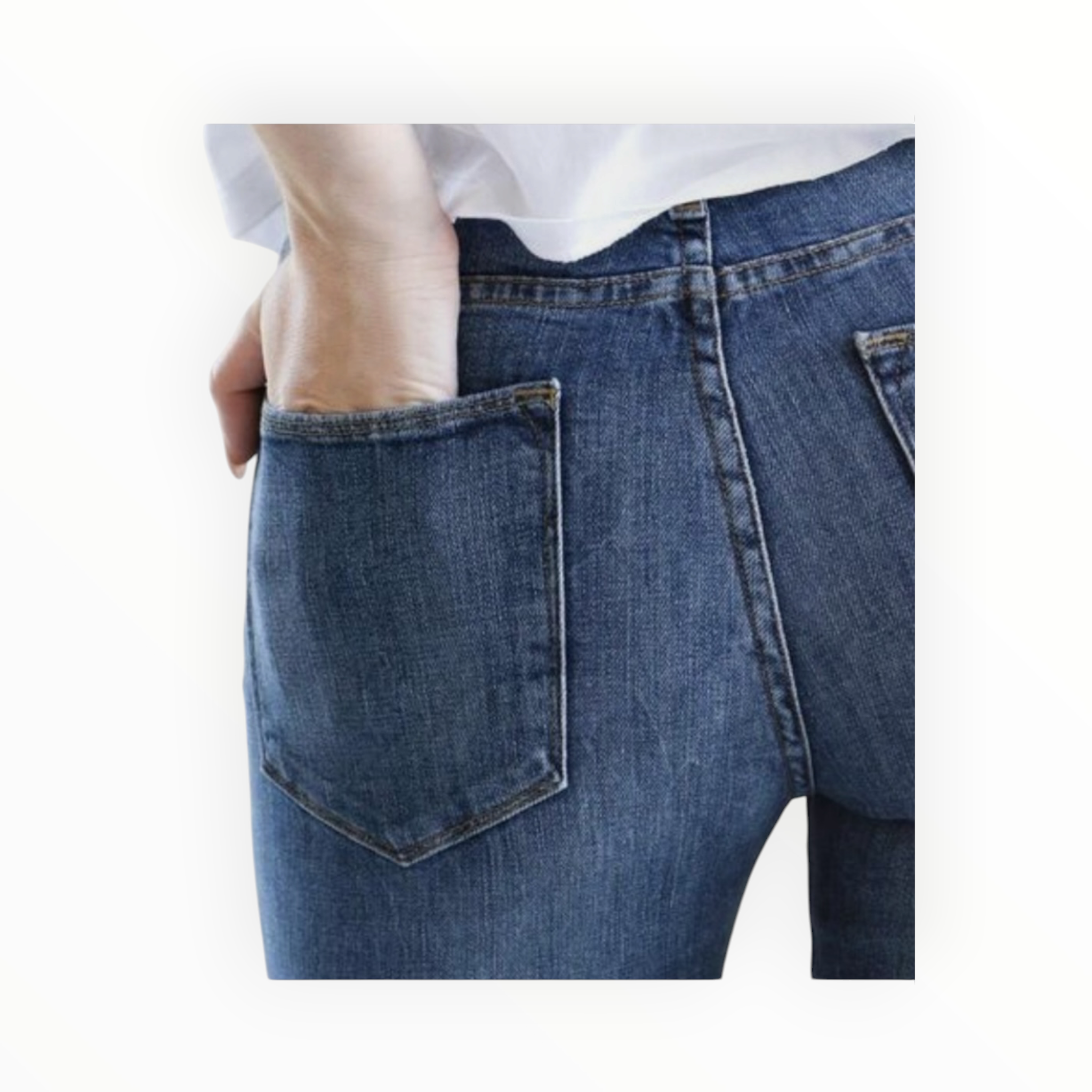 Frame Le High Skinny With Shadow Hem - Langstone