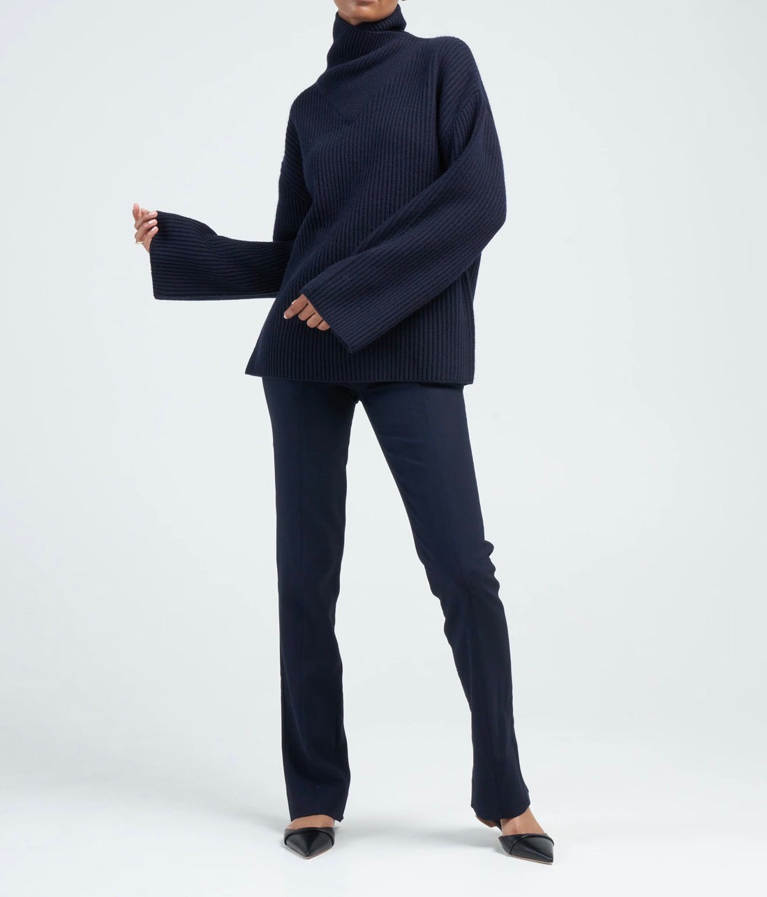 TOTÊME Slim Crepe Suit Trousers - Navy