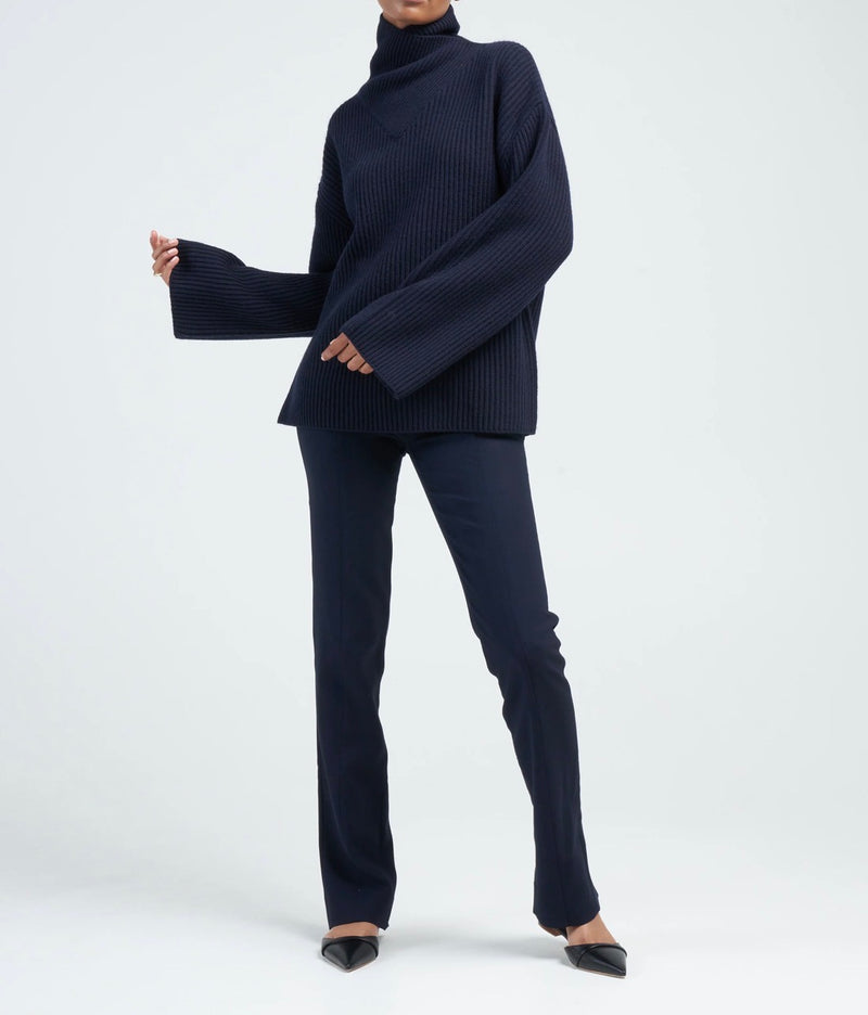 TOTÊME Slim Crepe Suit Trousers - Navy