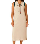 Sundry Sleeveless Midi Dress - Oyster