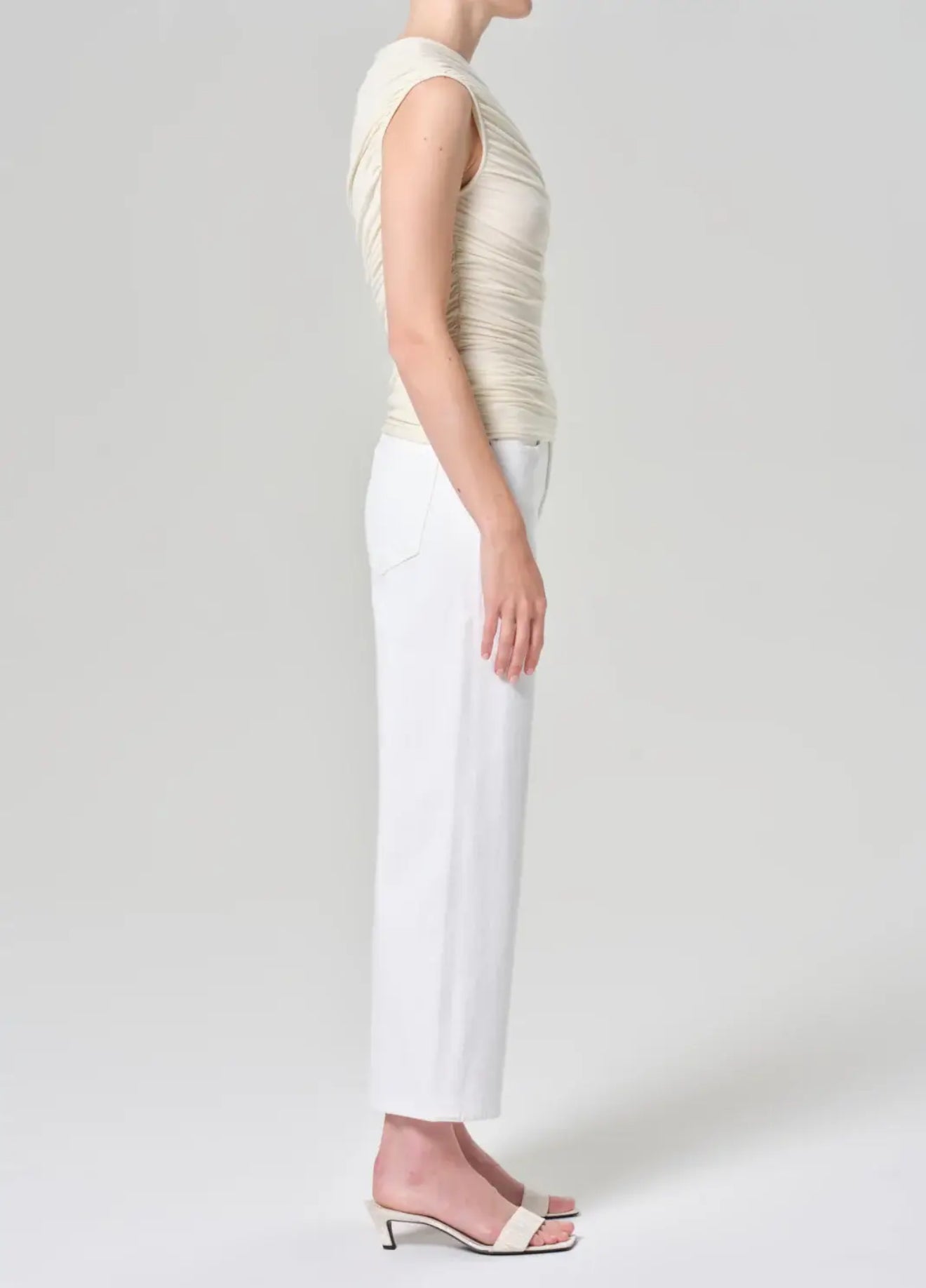 AGOLDE Harper Crop Jeans - Sour Cream