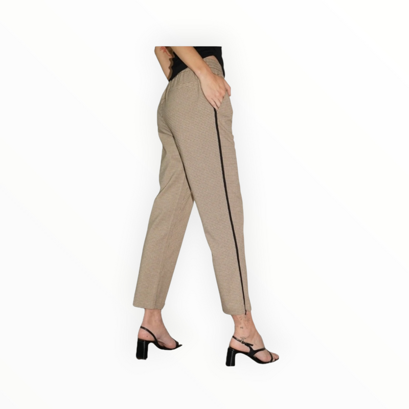 LNA Kip Houndstooth Track Pant - Chestnut