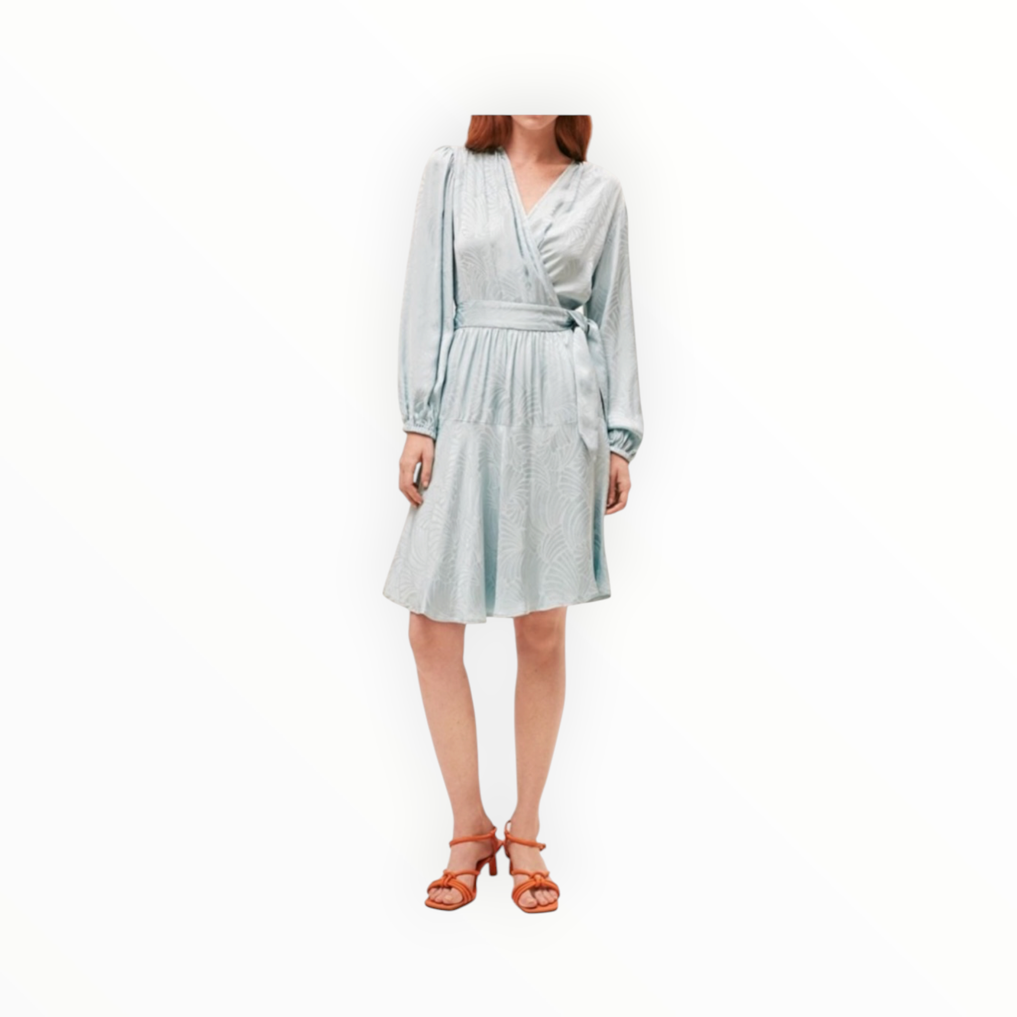 SUNCOO Camela Wrap Dress - Blue