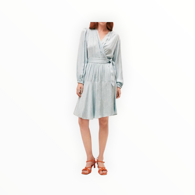 SUNCOO Camela Wrap Dress - Blue