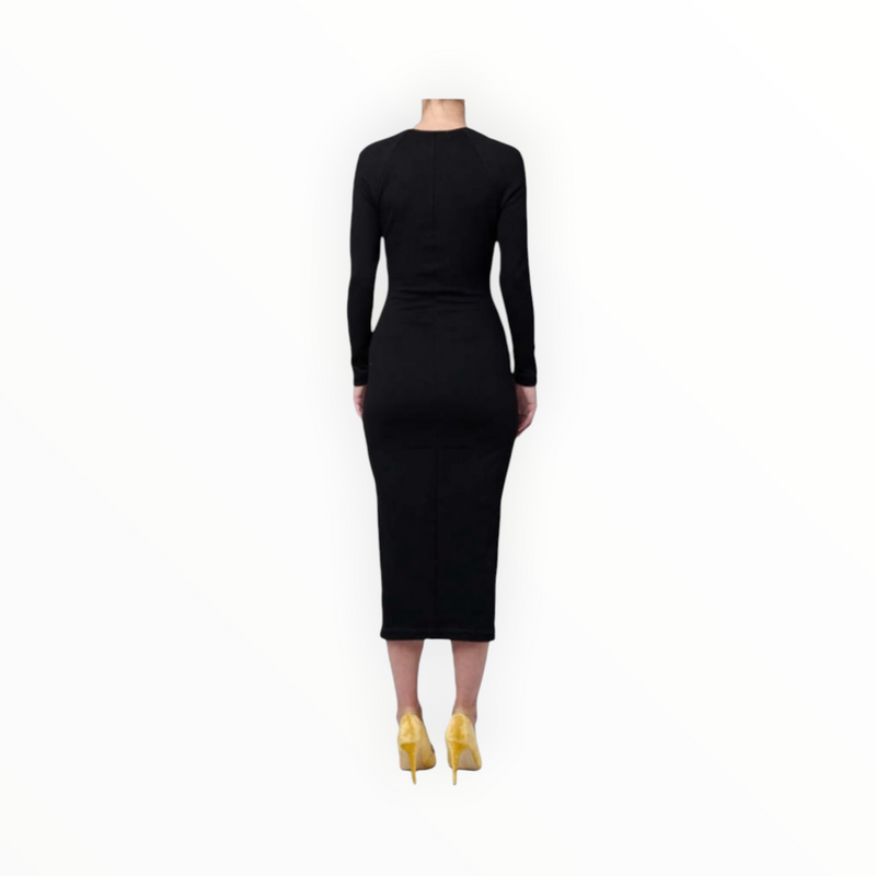 Victor Glemaud Portrait Collar Dress - Black