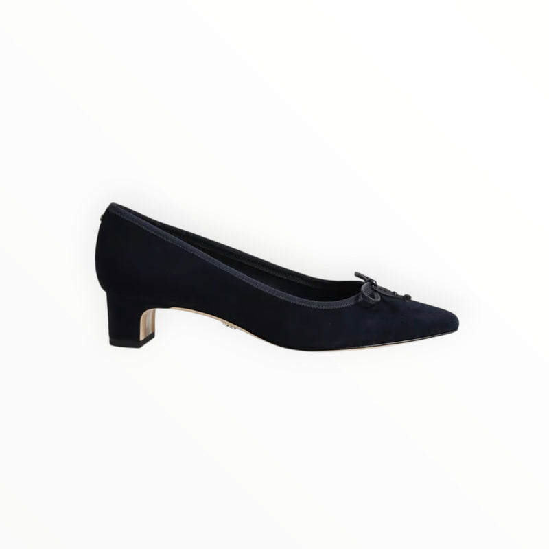 Sam Edelman Rinda Pointed Toe Ballet Heel - Midnight Blue Leather