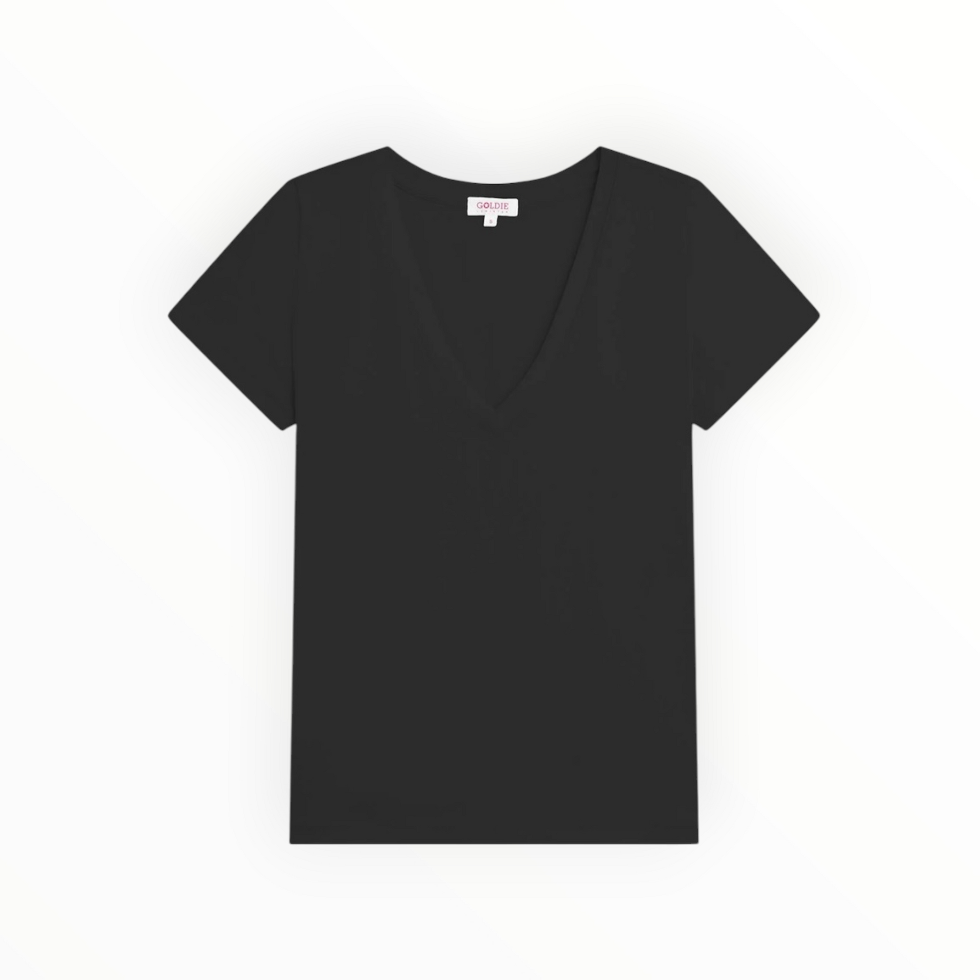 Goldie LeWinter Cleo V Neck Tee - Black