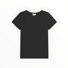 Goldie LeWinter Cleo V Neck Tee - Black