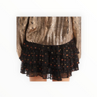 Allison New York Ariana Mini Skirt - Black Metallic