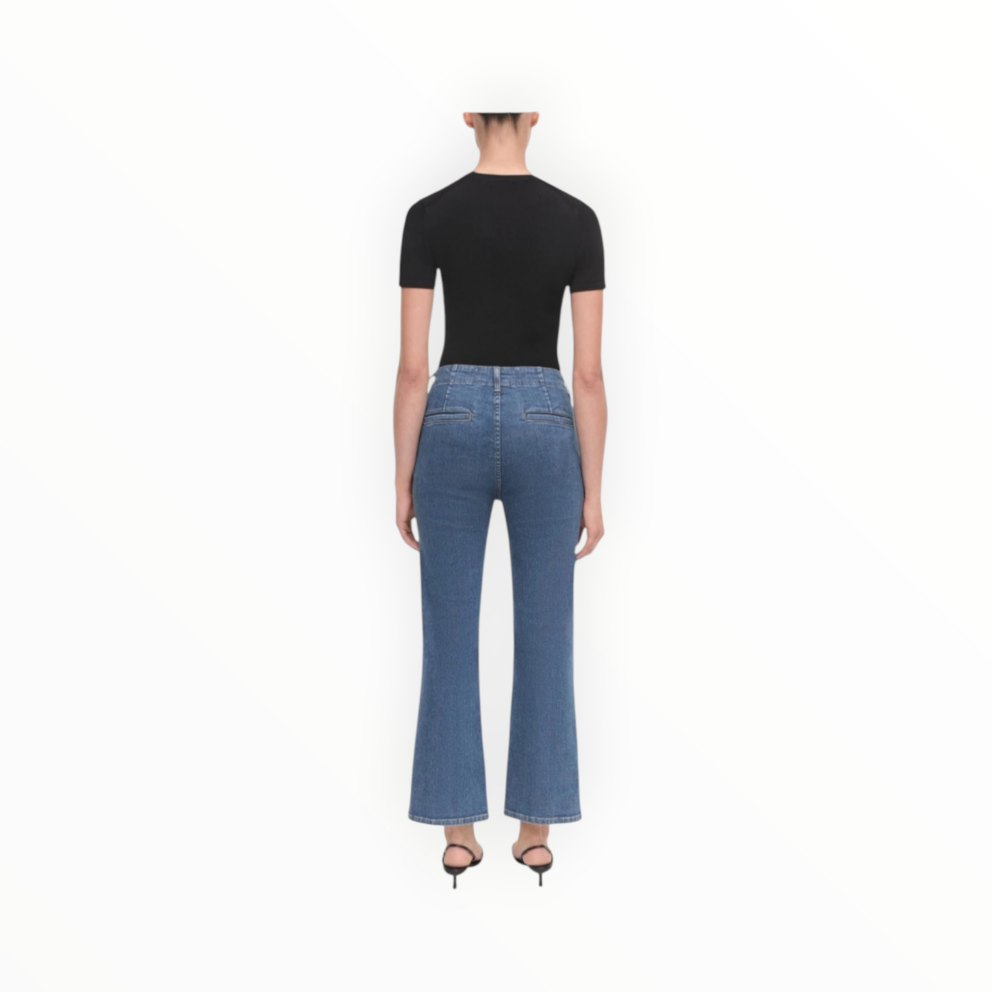 SIMKHAI Ansel Crop Flare Jeans - Midnight Wash