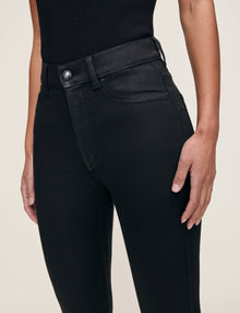 DL1961 Bridget Boot High Rise Instasculpt™ Crop Jeans - Black Coated