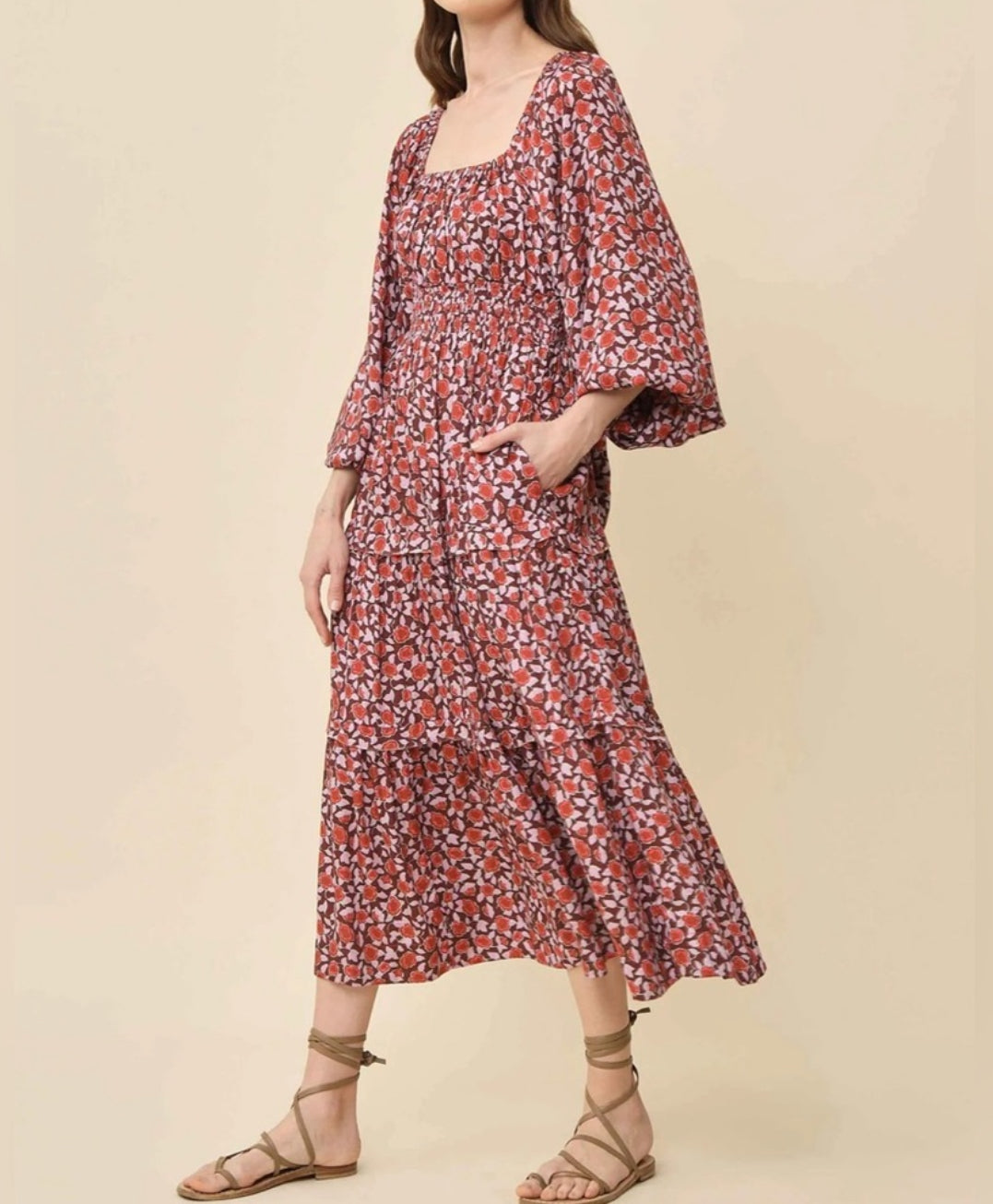 Omika Monica Midi Dress - Felice Plum