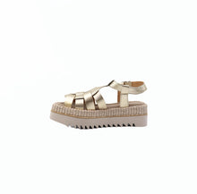 Laura Bellariva Rafia Corda Dust Platform Sandals - Platino Ivory