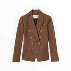 A.L.C. Chelsea Plaid Double-Breasted Blazer - Chestnut Multi