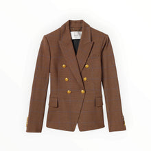 A.L.C. Chelsea Plaid Double-Breasted Blazer - Chestnut Multi