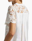 Derek Lam 10 Crosby Samaria Lace Top - Soft White