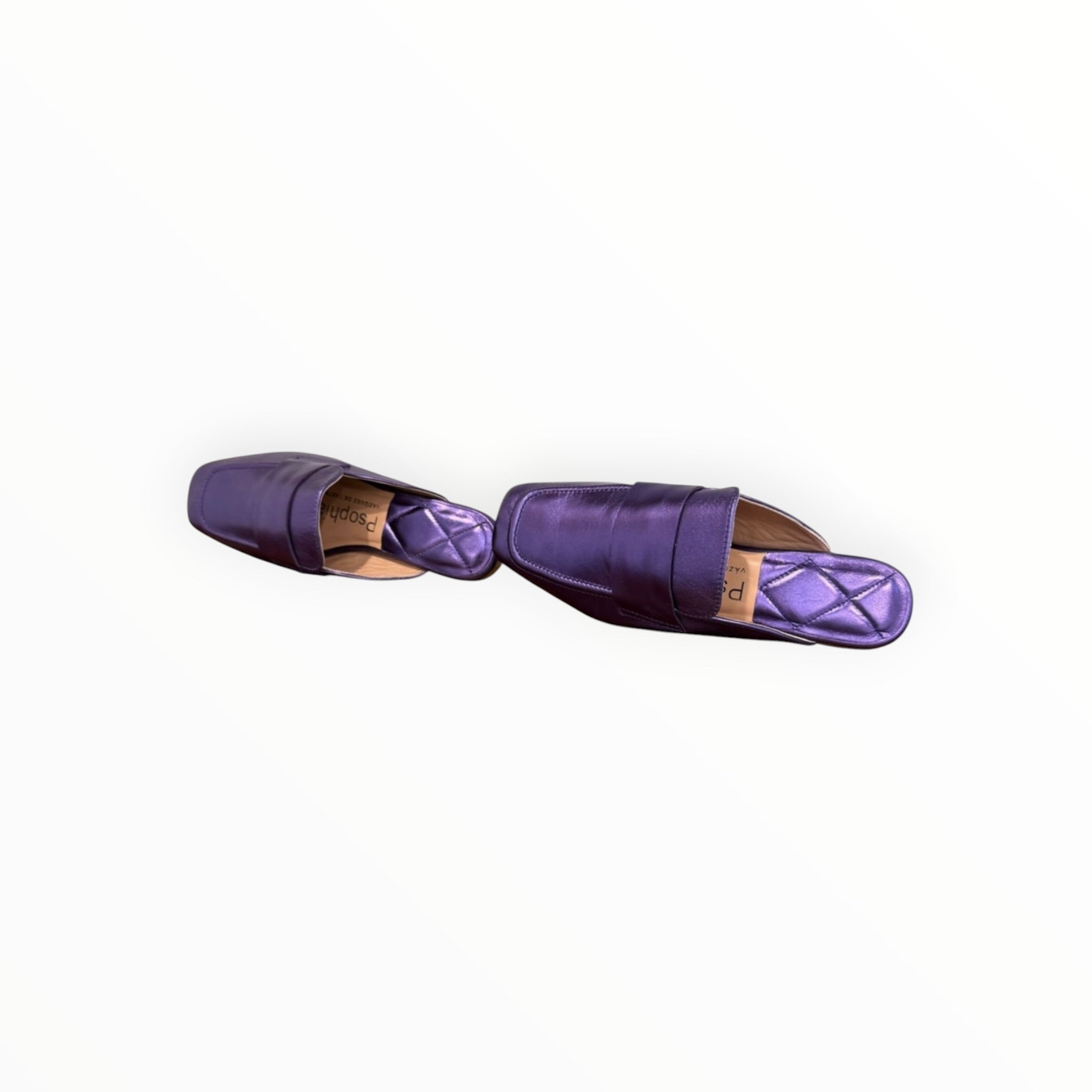 Psophía Loafer Slide - Purple Metallic