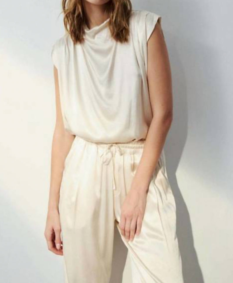 Melissa Nepton Willow Satin Crewneck - Cream