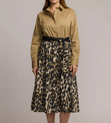 Hinson Wu Robin Long Sleeve Animal Print Dress