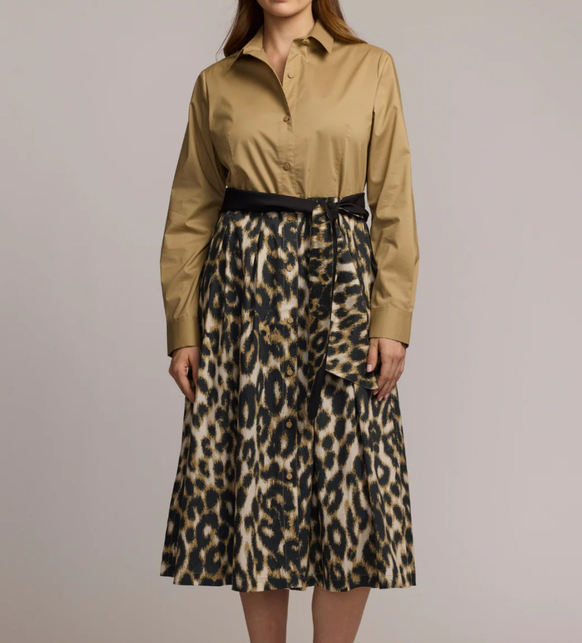 Hinson Wu Robin Long Sleeve Animal Print Dress