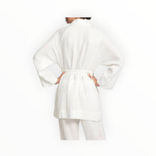 Raquel Allegra Cotton Gauze Medley Robe - Cream