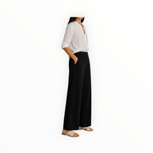 Bella Dahl Clean Front Wide Crop Leg Pant - Black