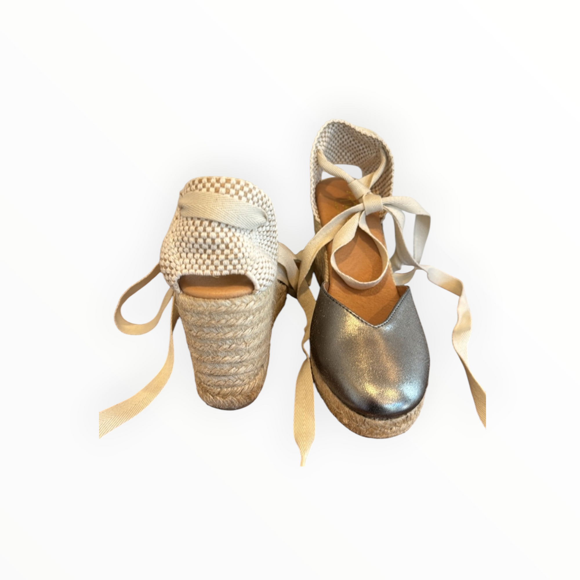 Pinaz Tie Up Wedge Espadrille - Acero