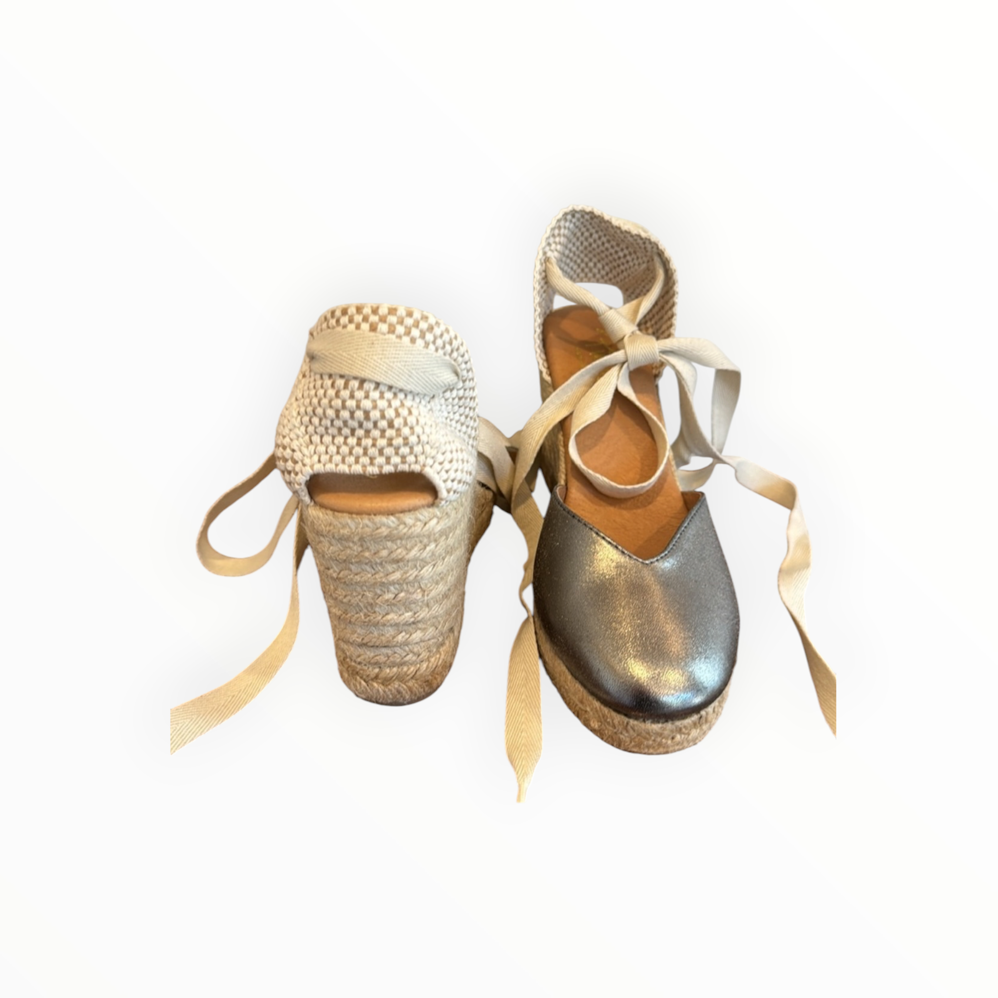 Pinaz Tie Up Wedge Espadrille - Acero