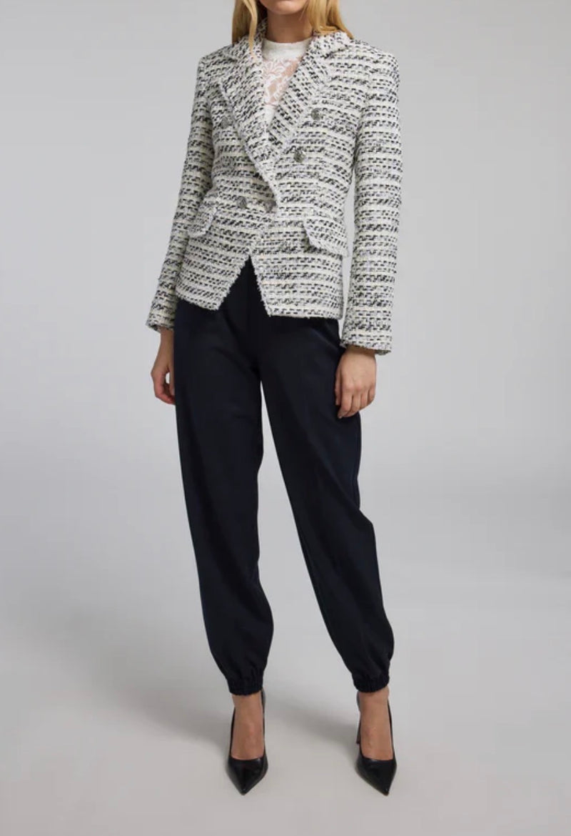 Generation Love Eliza Tweed Blazer - White/Black