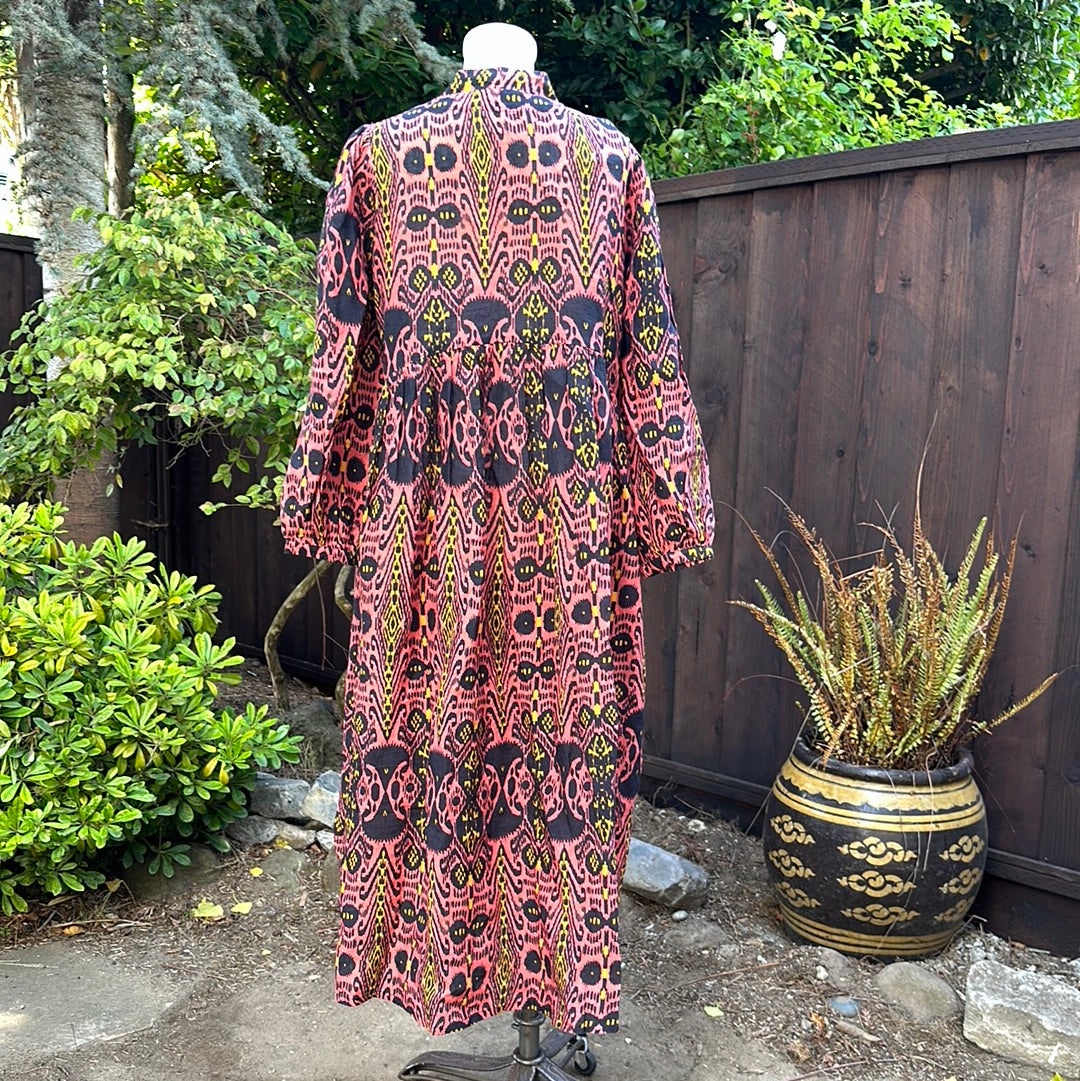 Carolina K Caro Robe - Ikat Terracotta