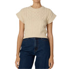 Cleobella Gigi Cropped Sweater Vest - Cream
