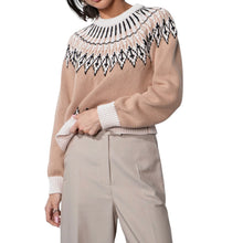 Greylin Karine Fair Isle Balloon Sleeve Sweater - Taupe