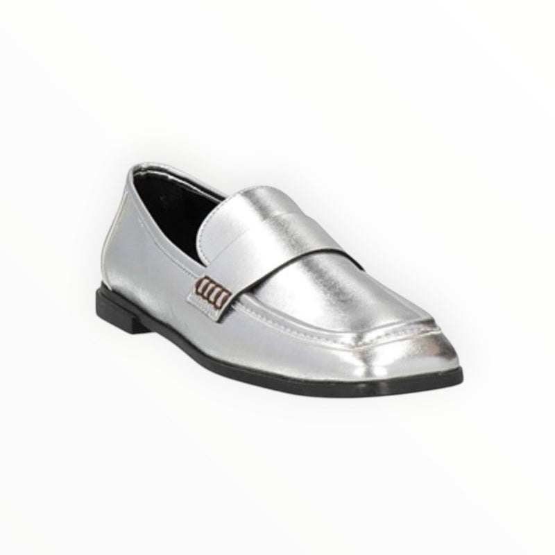 Beatrice b. Metallic Loafer - Silver