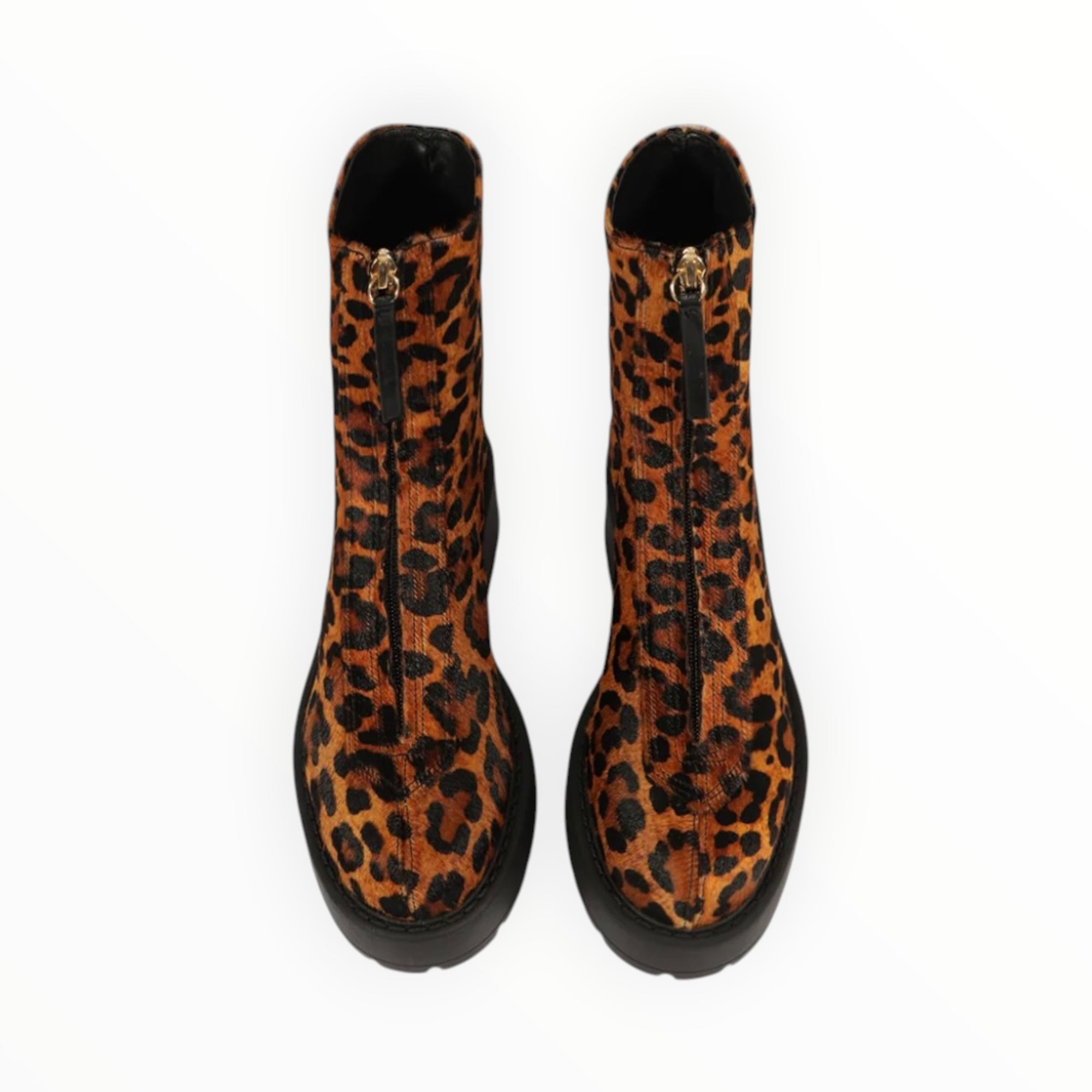 Schutz Farrah Hair Calf Bootie - Leopard