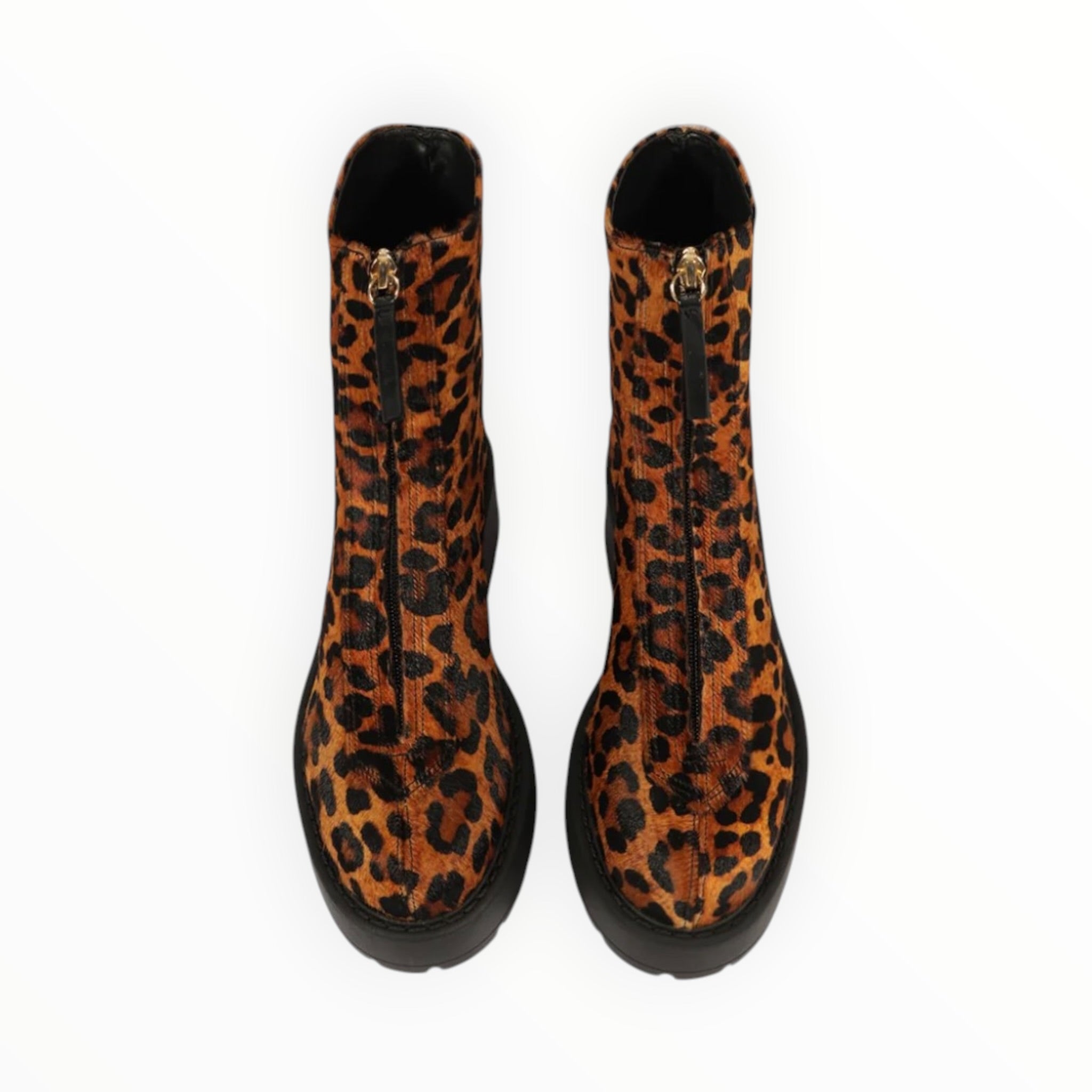 Schutz Farrah Hair Calf Bootie - Leopard