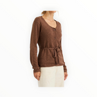 One Grey Day Romi Cardigan - Saddle
