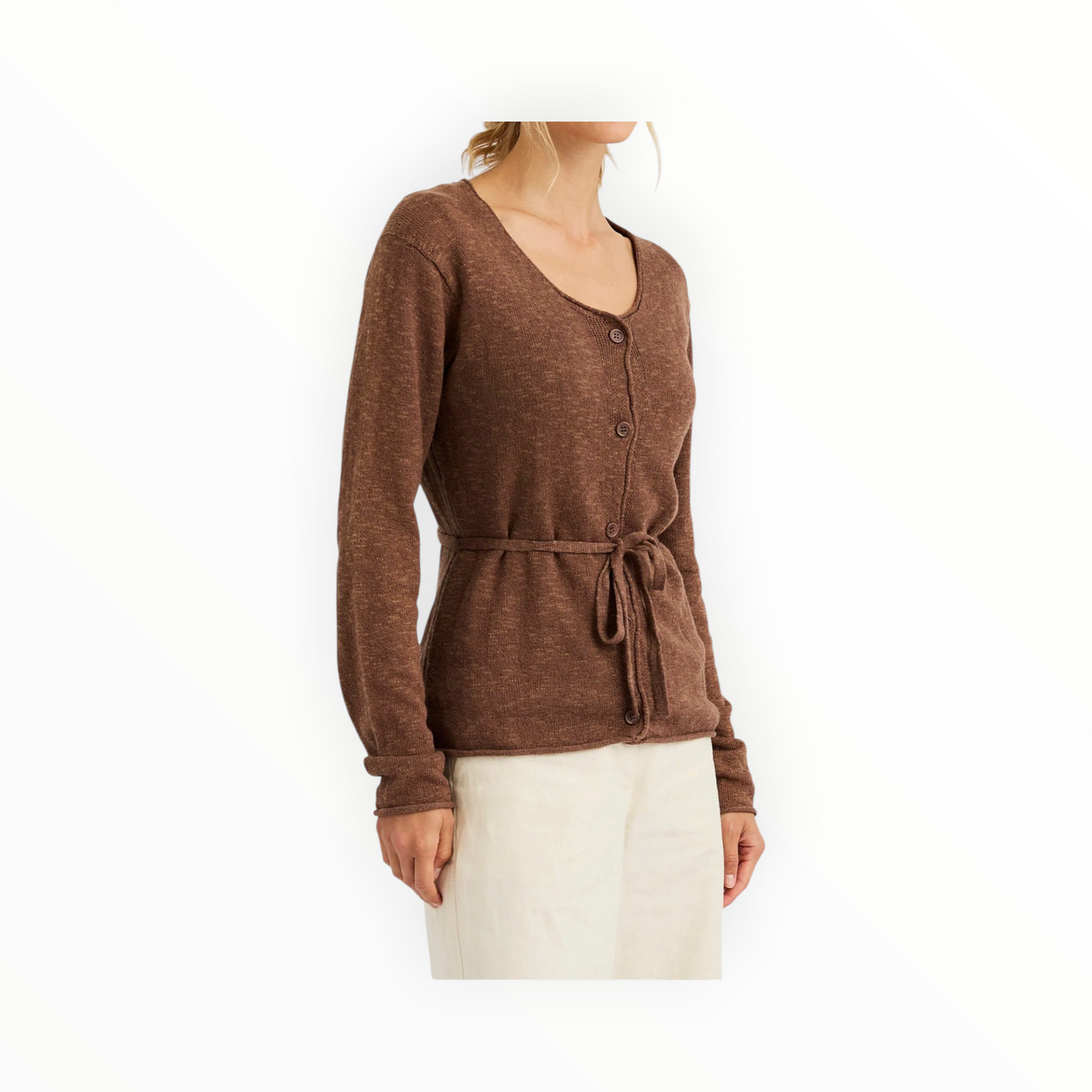 One Grey Day Romi Cardigan - Saddle