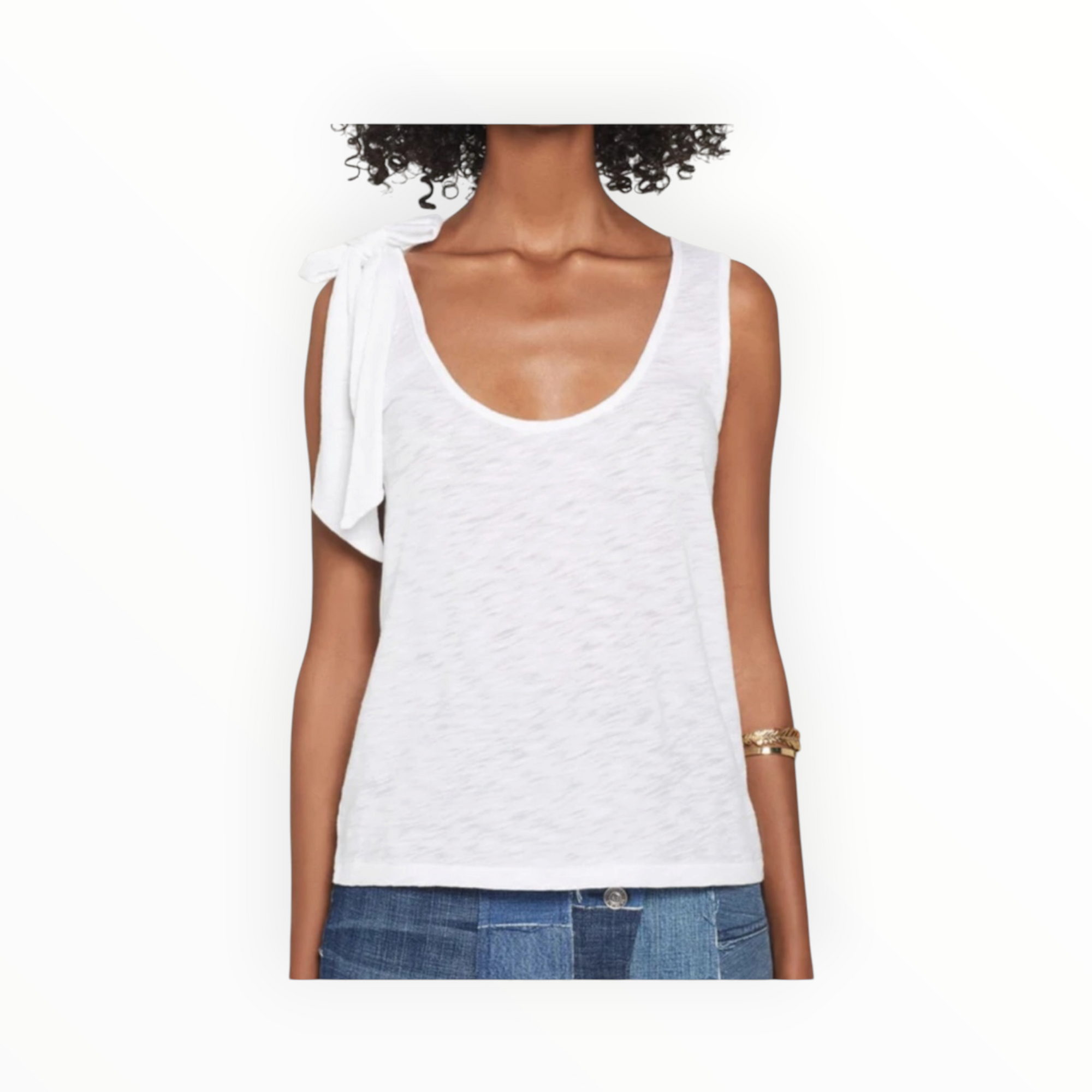 Goldie LeWinter Bow Top - White