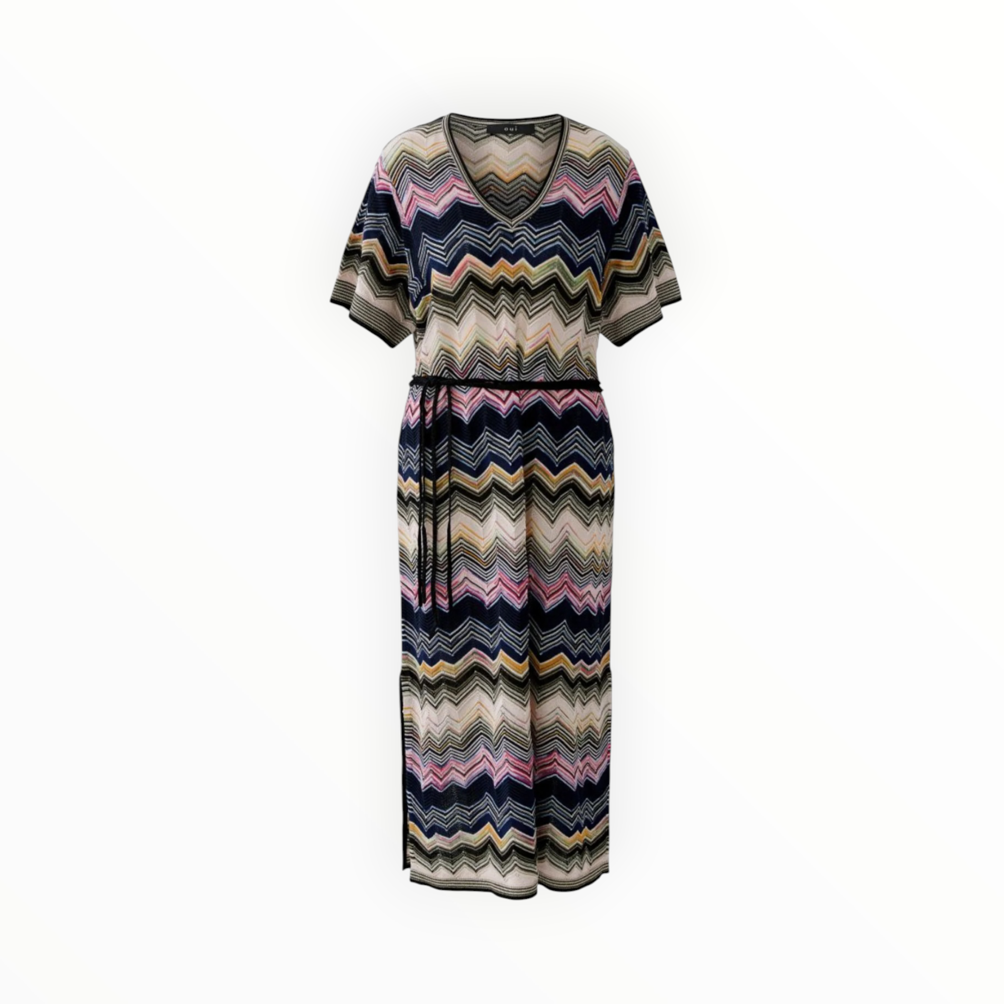 Oui Knitted Midi Dress - Rose Blue