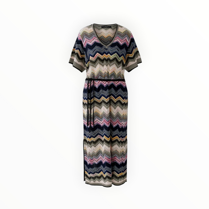 Oui Knitted Midi Dress - Rose Blue