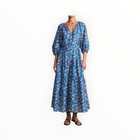 Apiece Apart Long Sleeve UVA Dress - Florette Blue