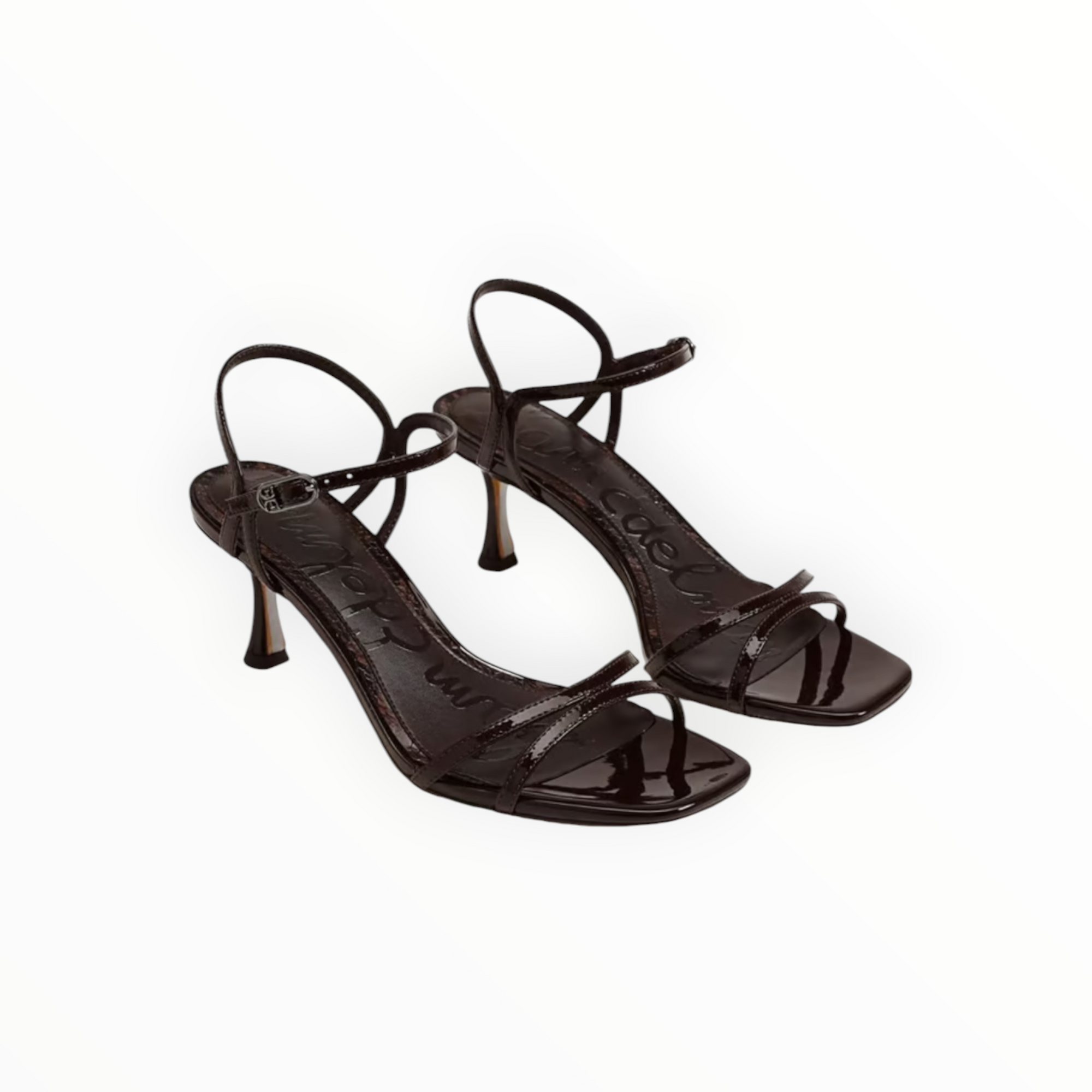 Sam Edelman Presley Strappy Kitten Heel - Chocolate