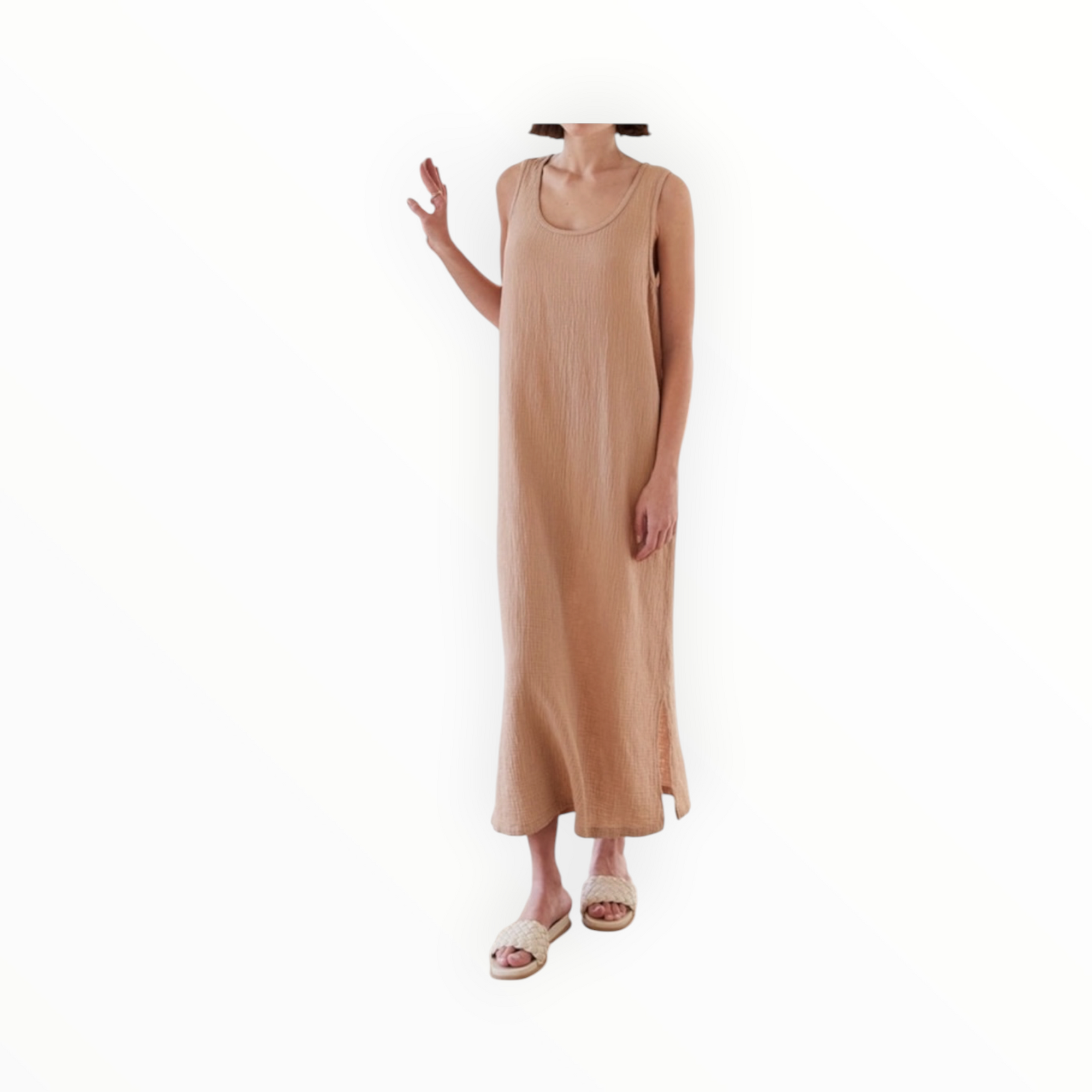It is well L.A. Organic Sleeveless Gauze Dress - Sienna